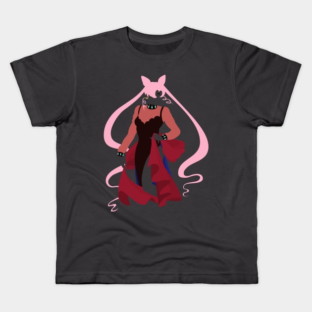 Black Lady Minimal Kids T-Shirt by Nykos